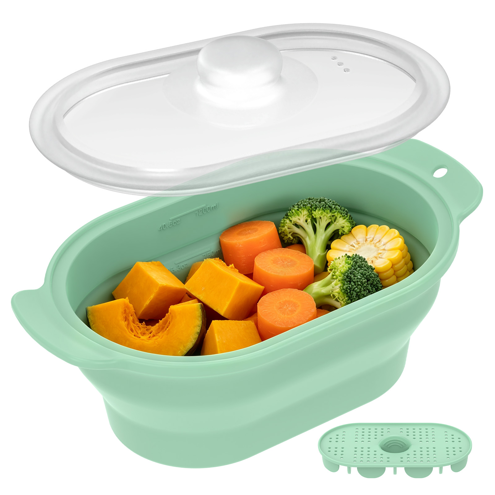 Meal Prep Frozen - Vaporera de Silicona para Microondas con