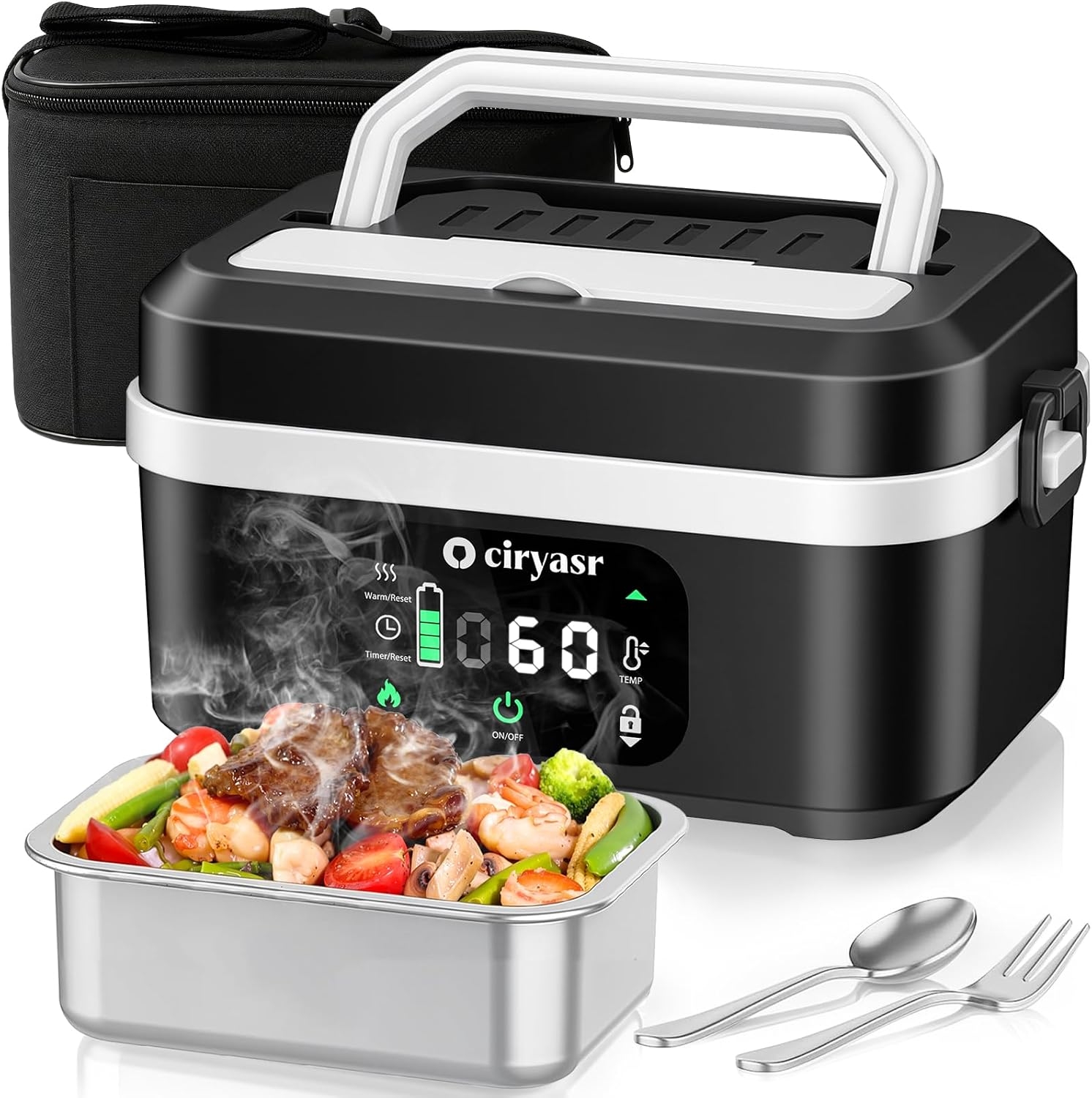 Meal Prep Bag - Potente Lonchera Eléctrica, Lonchera Térmica con