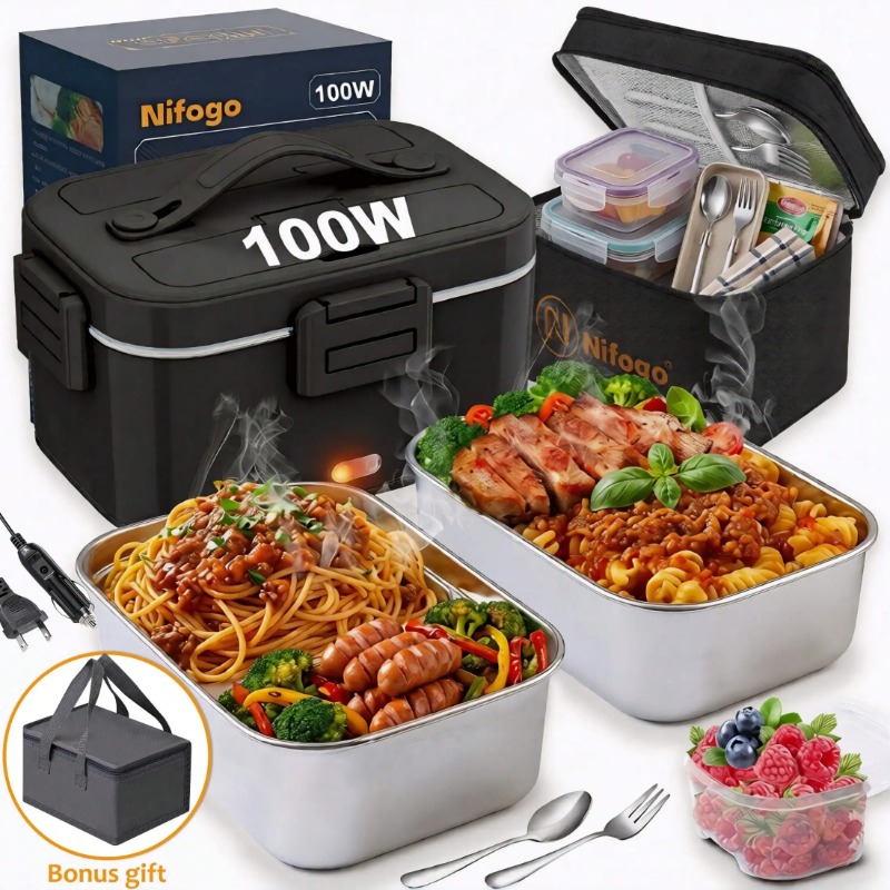 Meal Prep Bag - Lonchera Eléctrica de 100W, Calentador de