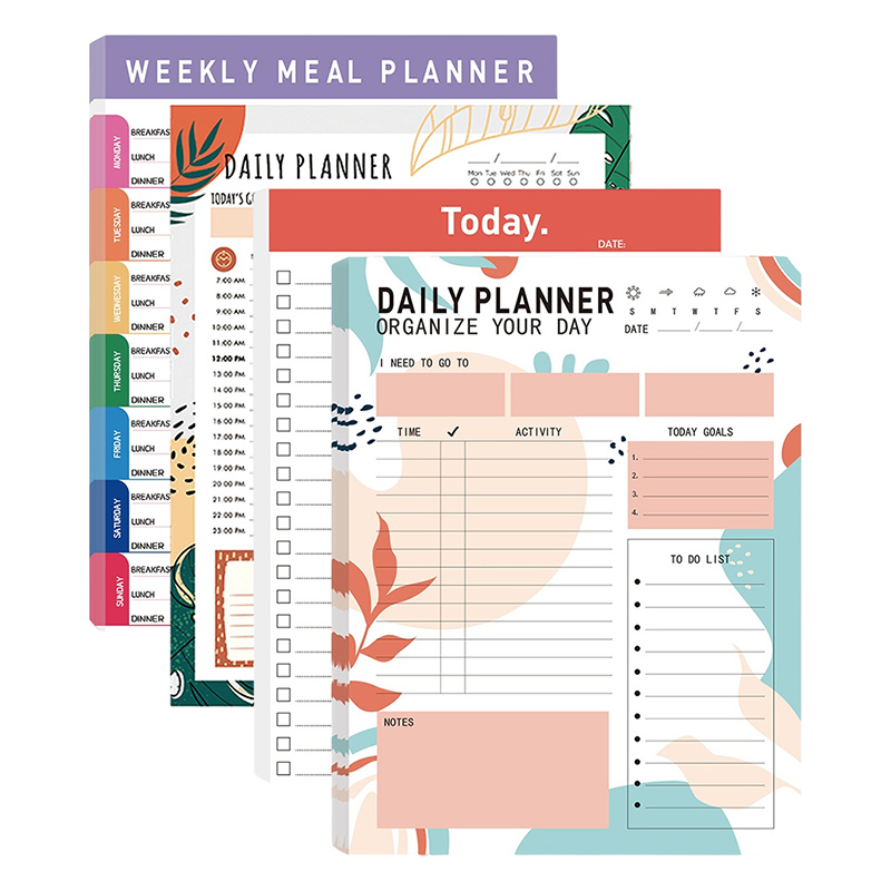 Meal Prep Planner - Bloc de notas planificador diario magnético,